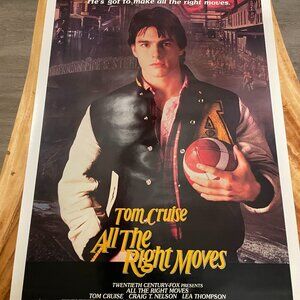 All The Right Moves Movie Poster 1983 Tom Cruise Original 1 Sheet 27x41